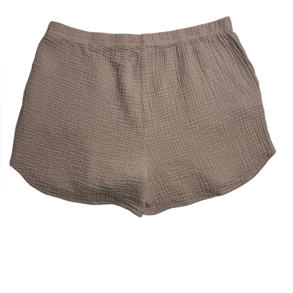 Jason Wu Gauze Shorts Size Medium Minimalist Brown Beige Quiet Luxury Beach - Picture 5 of 11